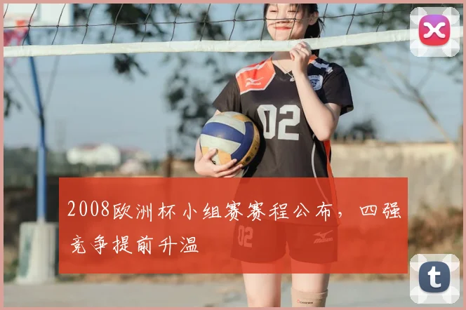 2008欧洲杯小组赛赛程公布,四强竞争提前升温